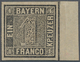 Bayern - Marken Und Briefe: 1849: 1 Kreuzer Grauschwarz, Platte 1, Echte Gummierung. Allseits Gleich - Sonstige & Ohne Zuordnung
