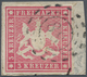 Württemberg - Stempel: 1865, 3 Kr Karminrosa, Entwertet Mit Bayerischem Offenem Mühlradstempels "88" - Autres & Non Classés