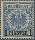 Deutsche Post In Der Türkei: 1893, 1 PIA Auf 20 Pfg Krone/Adler Lebhaftgrauultramarin In Postfrische - Deutsche Post In Der Türkei