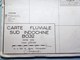 SUD-INDOCHINE GRANDE CARTE GEOGRAPHIQUE MILITAIRE CARTE FLUVIALE LAIVUNG TAN HOA LAO BANGTANG BASSAC THOT NOT VIETNAM - Geographical Maps
