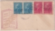 1949-FDC-151 CUBA REPUBLICA 1949 FDC MANUEL SANGUILY GARRITE RED CANCEL PAIR INDEPENDENCE WAR. - Unused Stamps