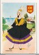 Carte Brodée Illustrateur Elsi  Normandie  ( Costume Folklore )( Format 15 X 10 Cm ) Recto Verso - Brodées