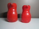 Petite Et Grande Carafe, Pichet En Plastique Rouge BERGER ANISETTE - Carafes