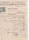 1926 YUGOSLAVIA, SERBIA, INVOICE, JAKOV FRANKL, VELIKA KIKINDA MUNICIPALITY REVENUE STAMP,  2 REVENUE STAMPS - Other & Unclassified