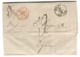 Préphilatelie 1853 Basel => Lyon Letter With Content Blue And Red Postmarks - Briefe U. Dokumente