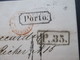 Russland 1860 Beleg Nach Paris Mit Vielen Stempeln L1 Aus Russland Und Porto  / P. 35 Und Roter Franz. Stempel - Brieven En Documenten