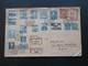 CSSR 1938 Beleg Mit 16 Marken Per Luftpost Letadlem Einschreiben Teplice Sanov 1 Nach Newport England - Lettres & Documents