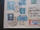 CSSR 1938 Beleg Mit 16 Marken Per Luftpost Letadlem Einschreiben Teplice Sanov 1 Nach Newport England - Covers & Documents