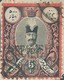 PERSIA IRAN PERSE,1885/87 OFFICIEL Hand Stamped 1Toman On 5000d(5fr)Used,Rare With Double Surcharge,Signed(M-Sadri) - Irán