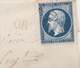 Yvert 14 Devant De Lettre Sans Correspondance LANNEMEZAN Hautes Pyrénées PC 1641 Cachet OR Origine Rurale à Condom Gers - 1849-1876: Klassik
