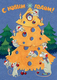 2019-319 Postal Card Without Stamp Russia Happy New Year! Cheese Christmas Tree. The Year Of The Mouse - Russie