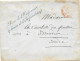 1868 - ENVELOPPE Avec MARQUE Du SERVICE DE L'EMPEREUR (MAISON DE L'IMPERATRICE) + CONTRE-SEINGS => ISSOUDUN - Frankobriefe