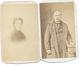 M ET MME PERRET PEREY - CDV PHOTO CHEVALIER GENEVE ET BERTALL - LOT DE 2 - Personnes Identifiées