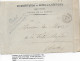 1874 - ENVELOPPE De La RECONSTITUTION DES ACTES DE L'ETAT-CIVIL Avec MARQUE De FRANCHISE BLEUE RARE - IND 15 - Cartas Civiles En Franquicia