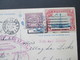 USA 1928 Zeppelin Karte First Flight Air Mail Via Graf Zeppelin LZ 127 Nach Leer Ostfreisland Ak Stempel Friedrichshafen - Briefe U. Dokumente