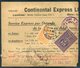 1927 Zagreb Parcelcard.Continental Express Ltd, London. Switzerland Bale, Agence Continentale Et Anglaise,Value Declared - Covers & Documents