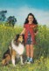 COLLIE WITH YOUNG GIRL - Dogs