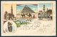 1899 Egypt Multi-view Litho Postcard. Port Said - Sir Charles A Gordon KCB, London. British Army Surgeon-General - 1866-1914 Khedivate Of Egypt