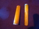 Etui Contenant 2 Fume- Cigarettes .Ambre , Ancien. - Fume-Cigarettes