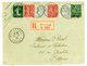 VENDEE ENV 1913 MAILLEZAIS RECOMMANDEE 15C LIGNE TAXE REDUITE 0F10 + COMPO SEMEUSE BLANC - 1877-1920: Periodo Semi Moderno