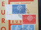 Schweiz 1960 Sonderblatt 1 Jahr Europafahrt Rotterdam Basel Mit Rotem Stempel Und Nr. 721 Als Eckrand Mit Druckdatum - Briefe U. Dokumente