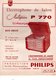 75- PARIS- RARE PUBLICITE ELECTROPHONE SALON MULTIGROOVE P 770- PHILIPS- TOURNE DISQUE -6 RUE JENNER - Werbung