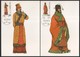 Taiwan (Formosa)- Maximum Card –Traditional Chinese Costume (4V) 1988 - Maximum Cards