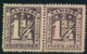 1864, 1 1/4 Schilling Grauviolett M. Waag. Paar, Druckstein II Ohne Gummi - Mi-Nr. 12 A II (*) - Hambourg