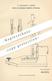 Original Patent - C. Gerhardt , Bonn , 1887 , Pipette Mit Heberartigem Auslaufrohr Und Glaszunge | Pipetten !!! - Historical Documents