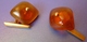 Delcampe - Vintage USSR Men Jewelry Baltic Amber Gems Gold Plated CUFFLINKS 9g Mark YAK #54j - Andere & Zonder Classificatie