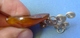 Vintage Jewelry Honey Yellow Natural Baltic Amber Cabochon Gem Charm Pendant #3b - Pendants