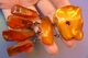 Vintage Jewelry Multi-Color Natural Baltic Amber Gems Charm BROOCH W Hole 23g #7k - Brooches