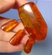 Delcampe - Vintage Jewelry Natural Yellow Honey Cognac Baltic Amber Gems Big BROOCH Charm 23g #16k - Brooches