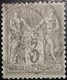 France N°87 Sage 3c. Gris. Oblitéré CàD - 1876-1898 Sage (Tipo II)