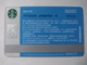 China Gift Cards, Starbucks, 100 RMB, 2019 (1pcs) - Gift Cards