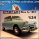 Neuf Citroën Ami 6 Bleu 1961 1/24 Auto Vintage N°10 Métal - Other & Unclassified