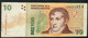 ARGENTINA P354g 10 PESOS 2014 Serie N Signature 84  FINE Writtings - Argentina