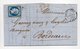 - Lettre COMPTOIR D'ESCOMPTE D'ANGOULÊME Pour BORDEAUX 15 FEVR 1856 - 20 C. Bleu Napoléon III Losange PC 83 - - 1849-1876: Période Classique