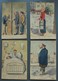 1915 - 4 Dessins Originaux Format Carte Postale - Pendant L'Occupation - Illustrateur ARTI - Unique, Sans Nul Doute !! - 1914-18