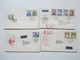 Delcampe - CSSR 1950 - 69 Belegeposten 500 FDC Teils Echt In Die DDR Gelaufen. Einschreiben / Luftpost Auch Zollstempel Celnice - Collections (sans Albums)