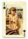 Carte Format 8,4 X 5,5 - Trois De Trèfle - Femme Nue - Autres & Non Classés