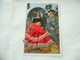 CARTOLINA COSTUME SPAGNOLO RICAMATA A MANO MADE IN SPAIN.. - Moda