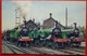 UP EXPRESS CHANGING ENGINES AT GRANTHAM , STEAM LOCOMOTIVE - Trains