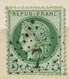 Timbre France YT 53 (°) 1871-75 France CERES III République 5 C Vert Jaune, étoile 7 (côte 10 Euros) – 404p - 1871-1875 Ceres