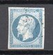 - FRANCE N° 14Af Oblitéré Losange PC - 20 C. Bleu Laiteux Napoléon III Type I 1854 - Cote 15 EUR - - 1853-1860 Napoléon III