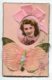 STE SAINTE CATHERINE 0060 Carte Systeme Tirette Effet POP  UP   Portrait Femme  S'avancant Papillon Mousseline Rose Aile - Saint-Catherine's Day