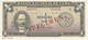 ESPECIMEN BILLETE DE CUBA DE 1 PESO DEL AÑO 1975 DE JOSE MARTI (SPECIMEN) (BANKNOTE) SIN CIRCULAR-UNCIRCULATED - Cuba