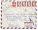 DECARIS 25CX4+5C BLASON LETTRE AVION DOMFRONT ORNE 1961 POUR LE PEROU - 1960 Marianne De Decaris