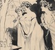 Ca.1900 Dessin Illustration Original Type GIBSON - Encre Sur Papier Carton - Tres Belle Illustration - Disegni