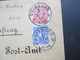 DR 1889 MiF Nr. 41 U. 42 R-Zettel Eingeschrieben Duisburg 1 Postauftrag An Das Kaiserliche Postamt Zu Coburg - Covers & Documents